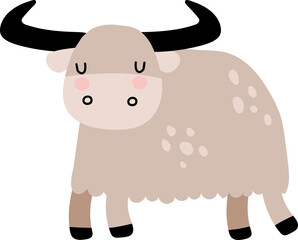 Cute Animal Illustration. Scandinavian Style