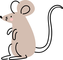 Cute Animal Illustration. Scandinavian Style