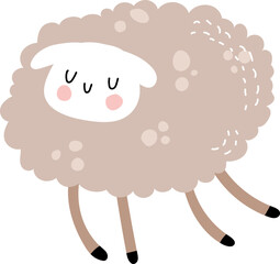 Cute Animal Illustration. Scandinavian Style