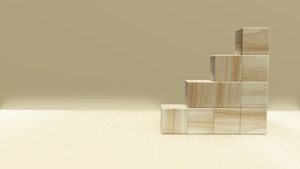 3d render of a stack of cubes, business idea background,
wooden cube stack,