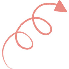 Hand drawn pink arrows, png.