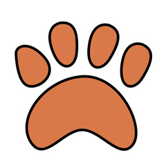 cat paws of international cat day filled icon