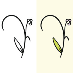 Flat modern flower icon, editable vector file for all of your graphic needs