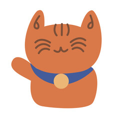 cat poses of international cat day flat icon