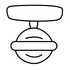 cat  necklace of international cat day line icon