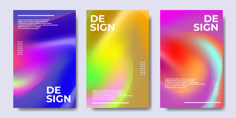 Obraz premium Abstract colorful poster design with gradient mesh style