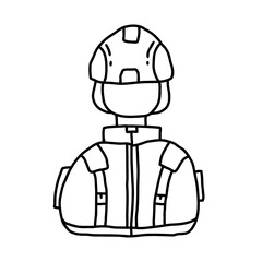 army of professions character outline Icons