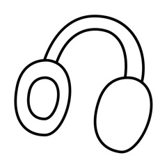 headphone of international youth day line icon style