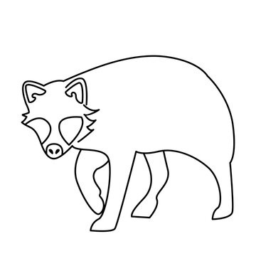 recommend clip art: raccoon dog of wild animal outline icon set