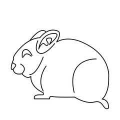 chinchilla of wild animal outline icon set