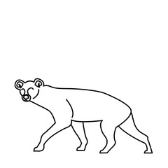 hyena of wild animal outline icon set