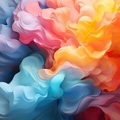 abstract colorful background with wavy shapes