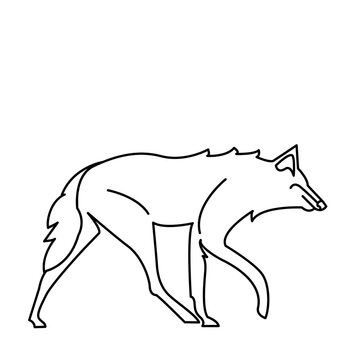 recommend clip art: maned wolf of wild animal outline icon set