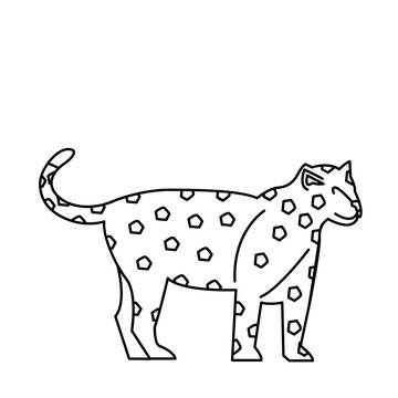 recommend clip art: jaguar of wild animal outline icon set