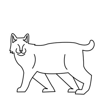 recommend clip art: lynx of wild animal outline icon set