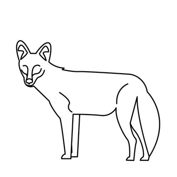 recommend clip art: wild dog of wild animal outline icon set