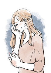 悩みを抱える女性