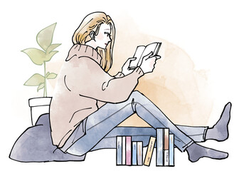 読書をする女性