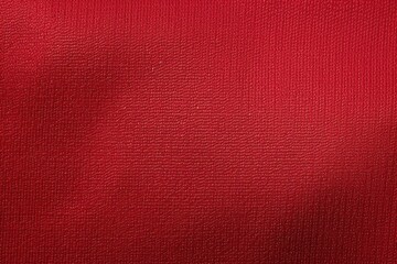 Fototapeta premium Red satin, linen textiles, jeans fabric curves wave lines background texture for web design , banner , business concept. Generative AI