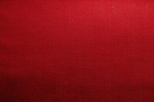Red satin, linen textiles, jeans fabric curves wave lines background texture for web design , banner , business concept. Generative AI