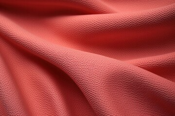 Red satin, linen textiles, jeans fabric curves wave lines background texture for web design , banner , business concept. Generative AI