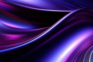 Abstract background of holographic foil, metallic texture, purple wavy wallpaper, fluid ripples, Generative AI