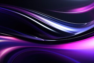 Abstract background of holographic foil, metallic texture, purple wavy wallpaper, fluid ripples, Generative AI