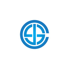 SLC Letter round logo design.