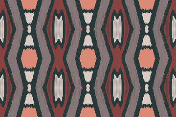 Ikat Damask Embroidery Background. Ikat Frame Geometric Ethnic Oriental Pattern Traditional. Ikat Aztec Style Abstract Design for Print Texture,fabric,saree,sari,carpet.