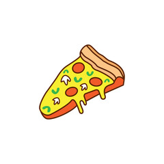 Pizza vector logo icon.