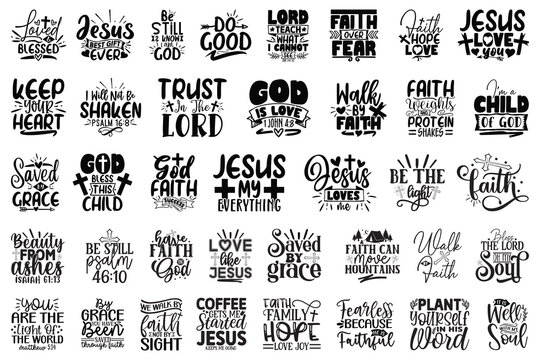 Jesus Christian SVG And T-shirt Design Bundle, Jesus Christian SVG Quotes Design t shirt Bundle, Vector EPS Editable Files , can you download this Design Bundle.