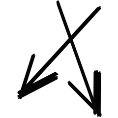 Digital png illustration of black arrows on transparent background