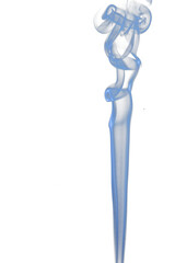 Digital png illustration of blue smoke on transparent background