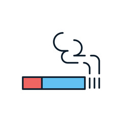 Cigarette related vector icon. Cigarette sign. Isolated on white background. Vector illustration