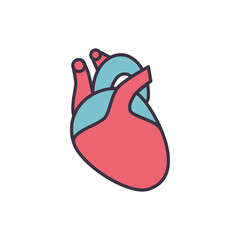 Heart Related Vector Line Icon. Isolated on White Background. Editable Stroke.