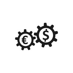 icon of business, economic and finance. solid style icon