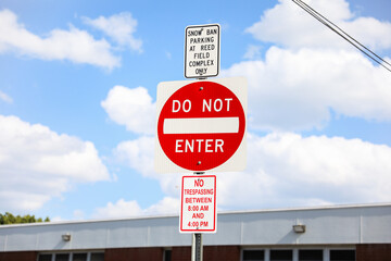 Do Not Enter sign signifies restricted access, a barrier against unwanted paths, emphasizing...