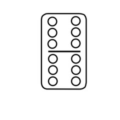 Domino game card outline 