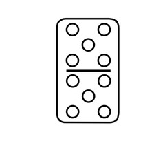 Domino game card outline 