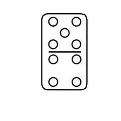 Domino game card outline 