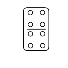 Domino game card outline 