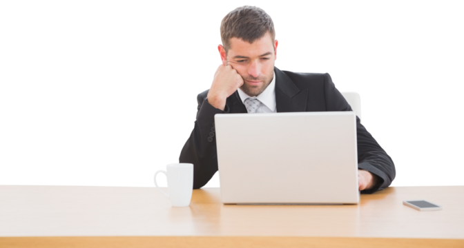 Digital png photo of caucasian businessman on transparent background