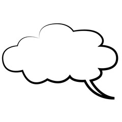 Digital png illustration of text bubble on transparent background