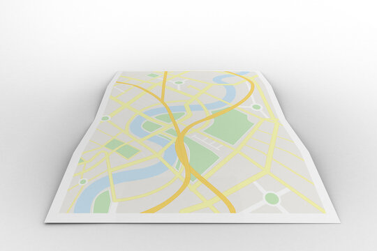 Digital png illustration of city map on transparent background