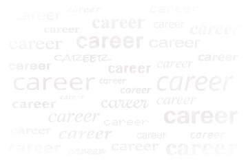 Digital png illustration of career text repeated on transparent background