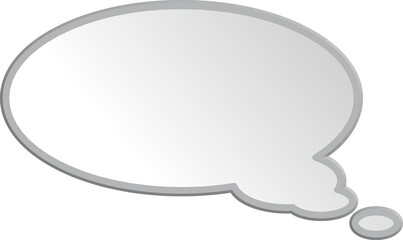 Digital png illustration of speech bubble with copy space on transparent background