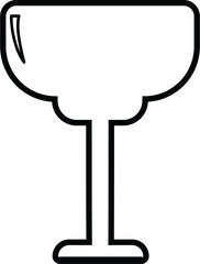 Digital png illustration of empty glass with copy space on transparent background