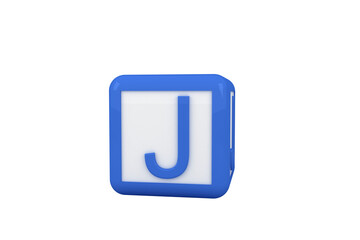 Digital png illustration of brick with letter j on transparent background