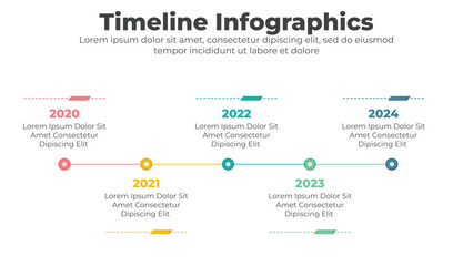 Fototapeta na wymiar Infographic template for business timeline presentation 