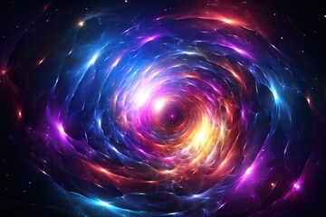 Orbit of Universe colourful abstract background. Generative AI